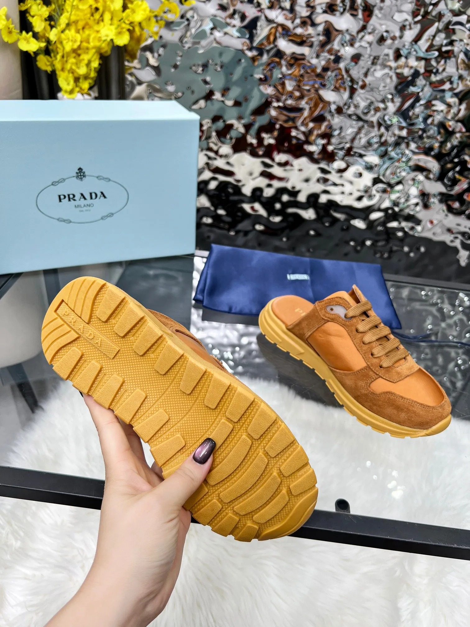 👟👟Ex-factory price 500👟👟 Prada "PRADA.." 2025 explosive model has been shipped. , original 1:1 development, four colors available 35--41 "Code 34 and 41 can be customized and cannot be returned or exchanged"
